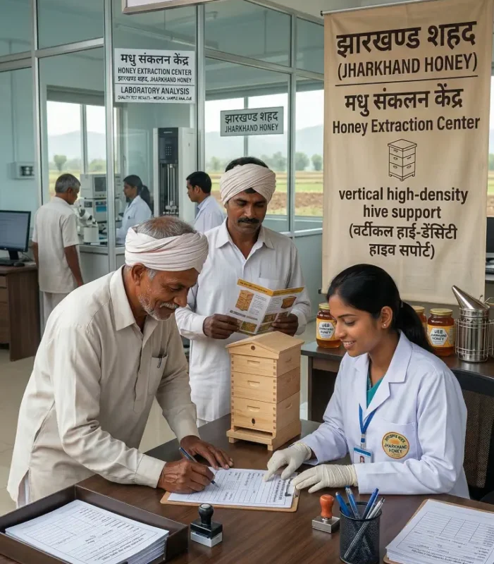 On-ground camps help farmers register and access training, testing and support services.