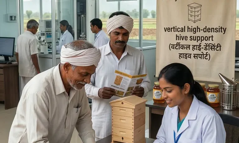 On-ground camps help farmers register and access training, testing and support services.