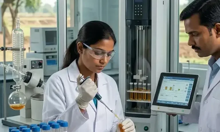 Samples are tested using scientific methods to ensure purity, quality and market readiness.