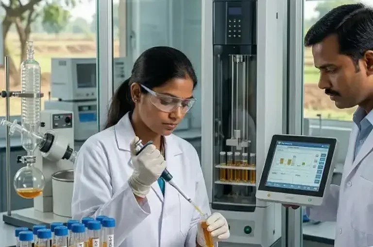 Samples are tested using scientific methods to ensure purity, quality and market readiness.